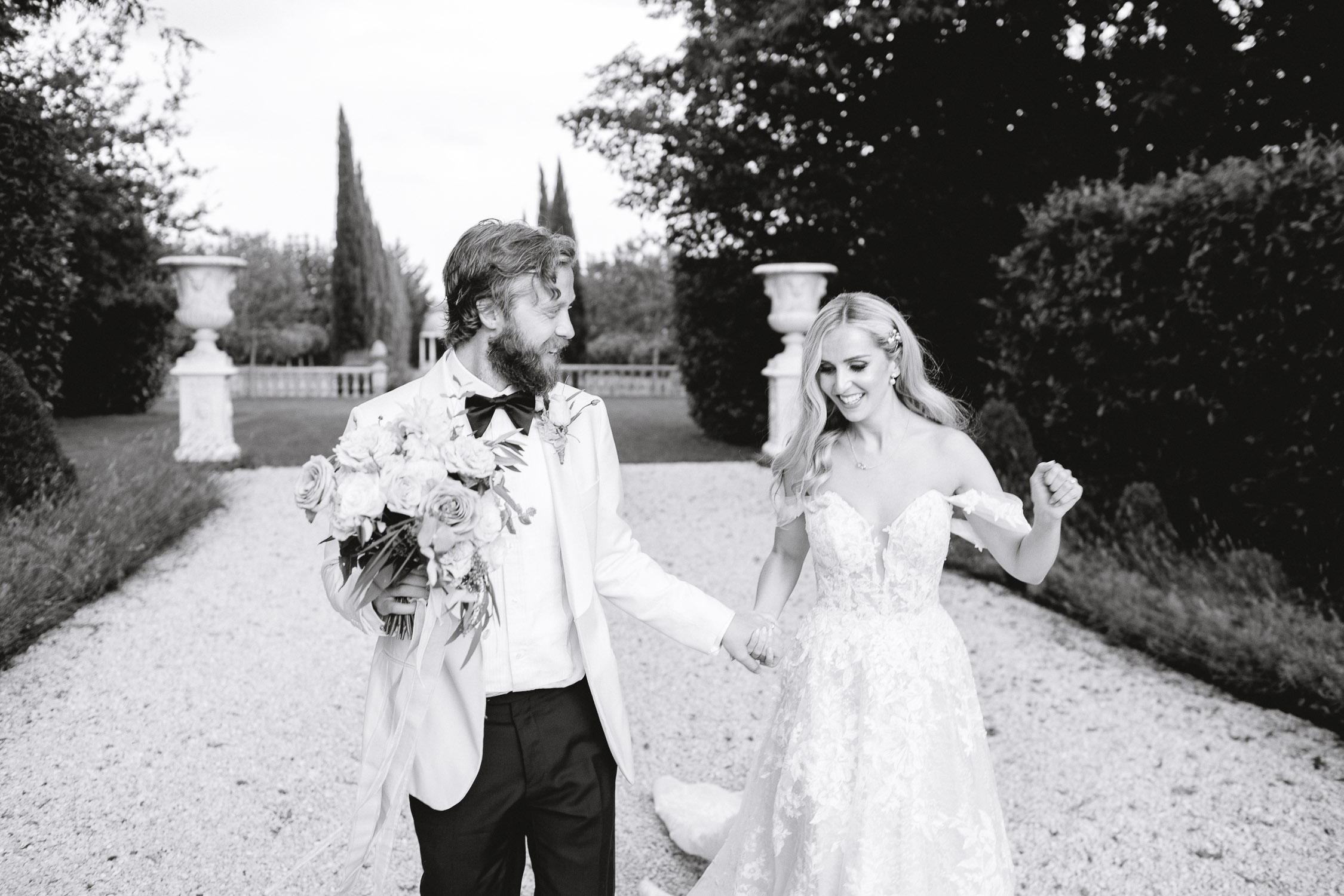 bride and groom wedding in France